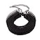 GRACEART Elizabethan Dickens Ruffle Neck Clown Collar Elizabethan Wrist Ruffs Ruffled Cuff Arm Bands One Black Collar