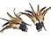 L'VOW LVOW Real Nature Feather Cuffs for Game Party Halloween Pack of 2 Nature Color