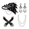 SWEETV 1920s Flapper Accessories Set for Women Roaring 20s Great Gatsby Headband Flapper Costume Accessories