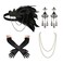 SWEETV 1920s Flapper Accessories Set for Women Roaring 20s Great Gatsby Headband Flapper Costume Accessories