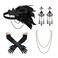 SWEETV 1920s Flapper Accessories Set for Women Roaring 20s Great Gatsby Headband Flapper Costume Accessories