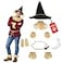Nicky Bigs Novelties Morph Scarecrow Hat Straw Hat Wizard Hats Scarecrow Costume Kit and Accessories 11Pieces