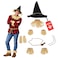 Nicky Bigs Novelties Morph Scarecrow Hat Straw Hat Wizard Hats Scarecrow Costume Kit and Accessories 11Pieces
