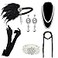 DRESHOW 1920s Great Gatsby Accessories for Women Flapper Headpiece Headband Gloves Costume Harlem Nights Accessories Set
