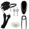 DRESHOW 1920s Great Gatsby Accessories for Women Flapper Headpiece Headband Gloves Costume Harlem Nights Accessories Set