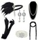 DRESHOW 1920s Great Gatsby Accessories for Women Flapper Headpiece Headband Gloves Costume Harlem Nights Accessories Set