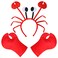 Tequise Crab Costume Set Crab Eyes Headband with Antenna Giant Crab Claws Gloves Sea Creature Cosplay Set