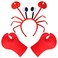 Tequise Crab Costume Set Crab Eyes Headband with Antenna Giant Crab Claws Gloves Sea Creature Cosplay Set
