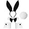 Feacole Bunny Costume Set Rabbit Ears Headband Bow Tie Cuff and Tail Accessories Kit