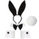 Feacole Bunny Costume Set Rabbit Ears Headband Bow Tie Cuff and Tail Accessories Kit