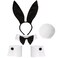 Feacole Bunny Costume Set Rabbit Ears Headband Bow Tie Cuff and Tail Accessories Kit