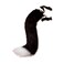 JUNBOON Faux Fur Fox Tail for Cosplay Costume Halloween Party BW