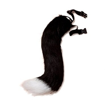 JUNBOON Faux Fur Fox Tail for Cosplay Costume Halloween Party BW