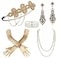BABEYOND 1920s Flapper Accessories Gatsby Costume Accessories Set 20s Flapper Headband Pearl Necklace Gloves Plastic Holder