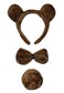 Petitebella Brown Bear Costume for Kids Adults 3pc Halloween Animal Cosplay Set with Headband Bowtie Tail One Size