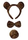 Petitebella Brown Bear Costume for Kids Adults 3pc Halloween Animal Cosplay Set with Headband Bowtie Tail One Size