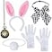 Yewong White Rabbit Costume Easter Bunny Ears Headband Tail Bowtie GlovesWhite Rabbit Clock Pocket Watch