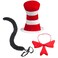 Fleursun 3Pcs Halloween Costume Accessories Party Dress up White Red