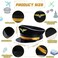Matiniy Pilot Costume Set Including TShirt Pilot Hat Tie Aviator Sunglasses Badge for Adults Aviator Cosplay Dress Up Accessories Black 180