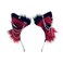 Ekwikzz Wolf Ears Tail Set for Adults Fox Wolf Headbands Clips Fluffy Cosplay Costumes Gothic Punk Accessories for Halloween SI Sword RE BL