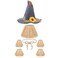 Geyoga 7 Pieces Scarecrow Costume Set Include Raffia Scarecrow Straw Kit Hat for Halloween Harvest Party Accessory GreyNovel