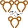 LCPQMZGH Chipmunks Garment Accessory Sets 1 Round Glasses Frame and 3 Ears Headband for Cosplay Halloween Party 3 Chipmunk Ears Headband 1 Round Glasses Frame