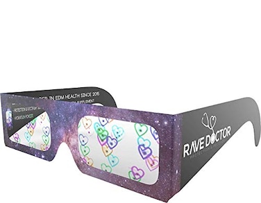 Rave Doctor Heart Diffraction Rave Glasses Paper Refraction Glasses 25 Set