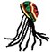 Funny Party Hats Rasta Hat with Dread lock Like Long Black Hair Rasta Wig With Cap Costume Accessory
