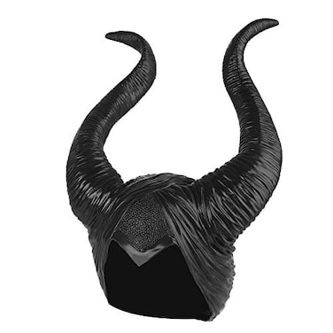 Instenira 1x Maleficent Costume Headpiece Halloween Hat Maleficent Black Queen Horns Black 1
