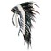 Novum Crafts Feather Headdress Native American Indian Inspired Black