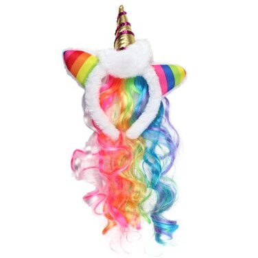 Needzo Unicorn Headband with Rainbow Mane Hair Accessory