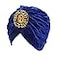 Decou Twist Pleated Hair Wrap Stretch Turban 0545 BlueOne size