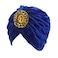 Decou Twist Pleated Hair Wrap Stretch Turban 0545 BlueOne size