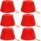 SATINIOR 6 Pcs Red Turkish Fez Felt Hat Bulk Men Women Christmas Cosplay Costume Greece Moroccan Traditional