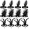 Seematn 12 Pcs 1920s Flapper Headband Flapper Headpiece 1920s Accessories Feather Headband for 20s Theme Party Carnival Black