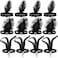 Seematn 12 Pcs 1920s Flapper Headband Flapper Headpiece 1920s Accessories Feather Headband for 20s Theme Party Carnival Black