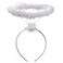Funcredible White Angel Halo Headband Feathered Halo Costume Accessory for Adults