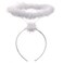 Funcredible White Angel Halo Headband Feathered Halo Costume Accessory for Adults