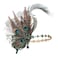 Coucoland Flapper Peacock Feather Headpiece Great Gatsby 1920s Costumes for Women Roaring 20s Accessories Headband Mask