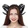 Orgoue Devil Horns Headband Black Horn Devil Costume Accessory Witch Horn Headpiece for Women Men for Halloween Cosplay Horns2