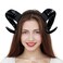 Orgoue Devil Horns Headband Black Horn Devil Costume Accessory Witch Horn Headpiece for Women Men for Halloween Cosplay Horns2