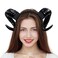 Orgoue Devil Horns Headband Black Horn Devil Costume Accessory Witch Horn Headpiece for Women Men for Halloween Cosplay Horns2
