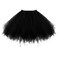 Honeystore Womens Short Vintage Ballet Bubble Puffy Tutu Petticoat Skirt Black