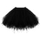 Honeystore Womens Short Vintage Ballet Bubble Puffy Tutu Petticoat Skirt Black