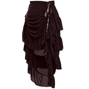 GRACEART Womens Victorian Steampunk Skirt Brown XLarge