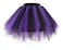ChicWind Womens Black Purple Puffy Tutu Layered Tulle Petticoat Skirt for Party