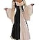 Abaowedding Womenss Medieval Renaissance Costume Cosplay Chemise and Over Dress SmallMedium Black and Ivory