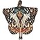 GRAJTCIN Women Butterfly Costume Cape Double Sides Halloween Moth Wings Fairy Shawl Pixie Cosplay with Mask Brown Moth