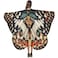 GRAJTCIN Women Butterfly Costume Cape Double Sides Halloween Moth Wings Fairy Shawl Pixie Cosplay with Mask Brown Moth