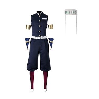 WeizhaonanCos Mens Uzui Cosplay Costume Headwear Set Halloween Party Outfit Uniform Full SetMedium
